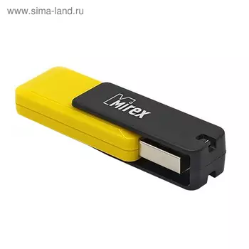 Флешка Mirex CITY YELLOW, 32 Гб, USB2.0, чт до 25 Мб/с, зап до 15 Мб/с, желтая