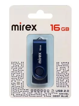 Флешка Mirex SWIVEL DEEP BLUE 16GB (ecopack)