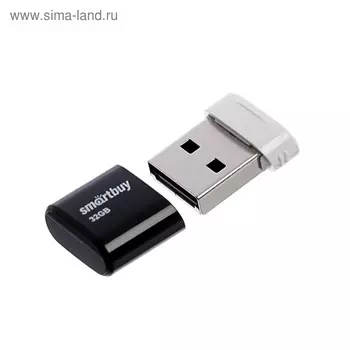 Флешка Smartbuy Lara, 32 Гб, USB2.0, чт до 25 Мб/с, зап до 15 Мб/с, черная