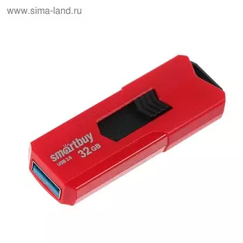 Флешка Smartbuy STREAM Red, 32 Гб, USB3.0, чт до 140 Мб/с, зап до 40 Мб/с, красная