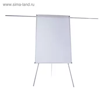 Флипчарт магнитно-маркерный с боковыми планками 70х100 см, Calligrata, в алюминиевом профиле, на треноге