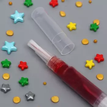 Фломастер пищевой с блестками Красный 1 шт