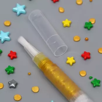 Фломастер пищевой с блестками Желтый 1 шт