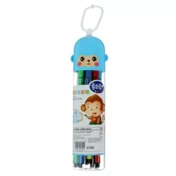 Фломастеры 12 цветов, в тубусе, вентилируемый колпачок МИКС