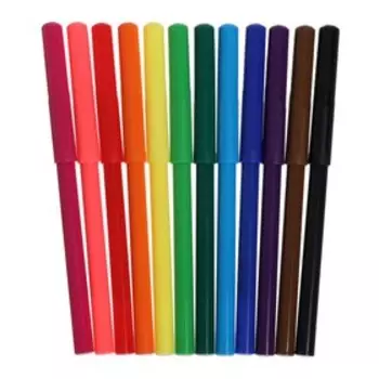 Фломастеры 12 цветов «Каляка-Маляка», классические, легкосмываемые, круглый корпус ФКРКМ12