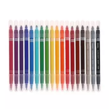 Фломастеры 18 цветов Koh-I-Noor 1023/18 TWINS, двусторонние