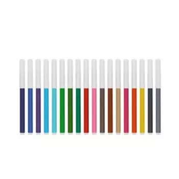 Фломастеры 18 цветов Стамм «Веселые игрушки», смываемые, вентилируемый колпачок, длина линии письма более 400 м, в пакете, европодвес