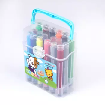 Фломастеры 18 цветов, толстые, с печатью, вентилируемый колпачок, МИКС