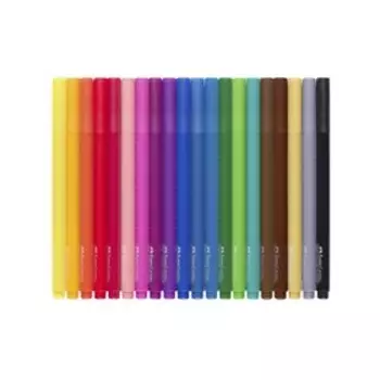 Фломастеры 20 цветов Faber-Castell Grip 1553 трехгранный корпус с массажными шашечками, ударопрочный наконечник