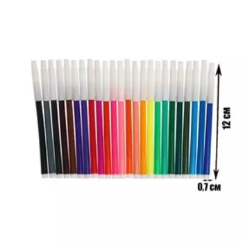 Фломастеры 24 цвета, невентилируемый колпачок