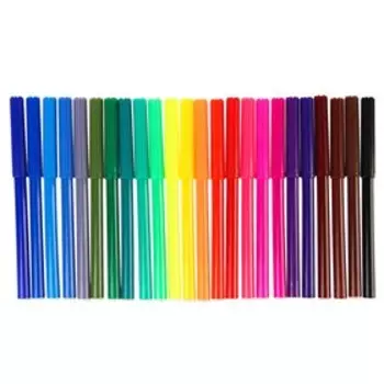 Фломастеры, 24 цвета, Синий трактор