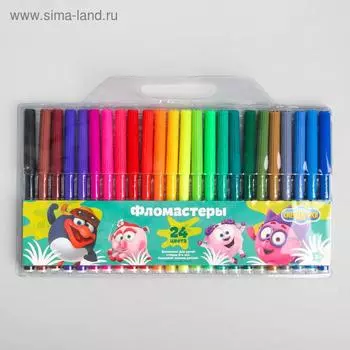 Фломастеры 24 цвета СМЕШАРИКИ "Друзья"