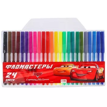 Фломастеры 24 цвета "Тачки", Тачки