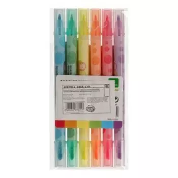 Фломастеры 6 цветов, двусторонние-2мм/5мм, ароматизированные, вентилируемый колпачок