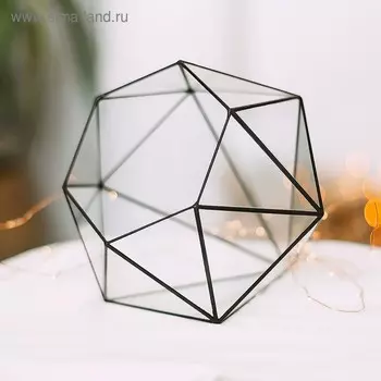 Флорариум «Бриллиант», стекло, швы чёрные