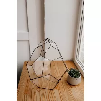 Флорариум «Бутон», швы серебро