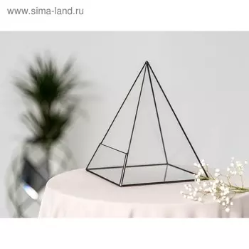 Флорариум "Пирамида 4" (швы серебро)