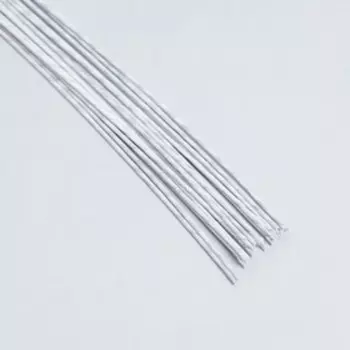 Флористическая проволока в бумажной оплётке "Белая", длина 36 см, 1,2 мм, набор 20 шт