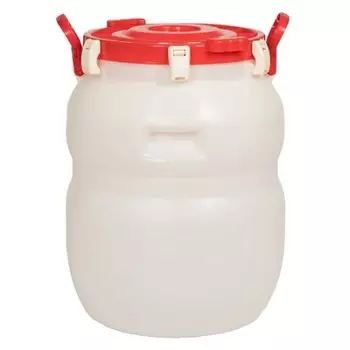 Фляга-бочка пищевая, 60 л, горловина 33,6 см, белая