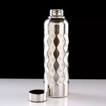 Бутылка для воды, 1 л, 247 см, хром
