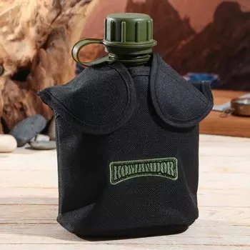 Фляжка «Командор», пластик 1 л, черный