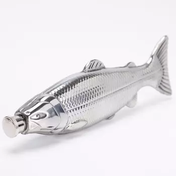 Фляжка для алкоголя "Карась", нержавеющая сталь, подарочная, 150 мл, 5 oz