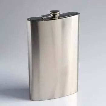 Фляжка Мастер К «Гигант», 1.92 л, подарочная, 64 oz, нержавеющая сталь, серебристая