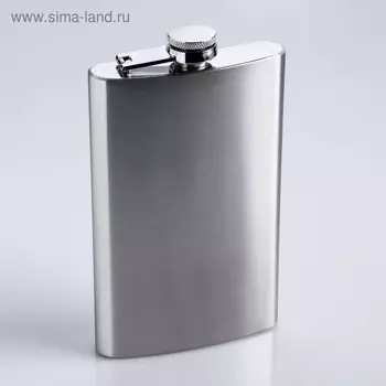 Фляжка Мастер К, 300 мл, подарочная, армейская, 10 oz, нержавеющая сталь, серебристая