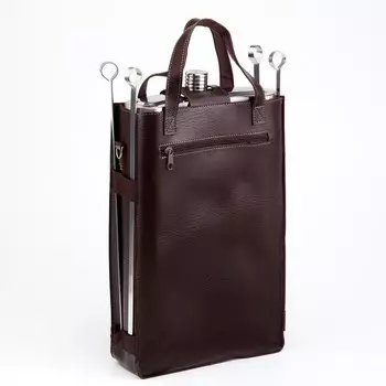 Фляжка «СССР», нержавеющая сталь, чехол, 5.15 л, с 4 шампурами l-40 см