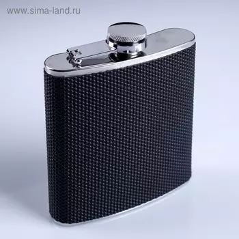 Фляжка Мастер К «Агно», 210 мл, подарочная, армейская, 7 oz, нержавеющая сталь, чёрная
