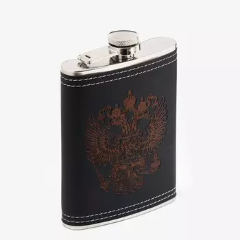 Фляжка «Герб», нержавеющая сталь, 240 мл, 8 oz