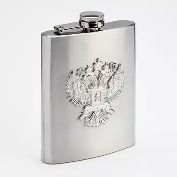 Фляжка «Двуглавый орёл», 240 мл, хром