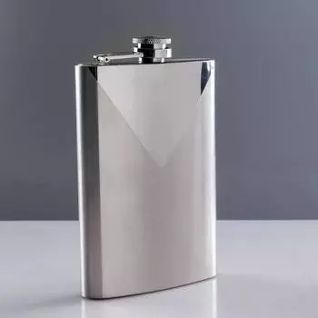 Фляжка под нанесение Drake, 240 мл, хром