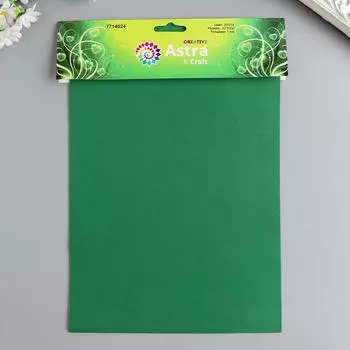 Фоамиран 1 мм, 20х30 см (набор 10 листов) BK014 тёмно-зелёный