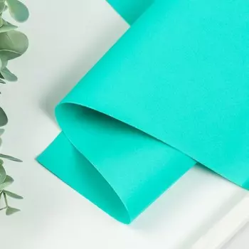 Фоамиран 1 мм 60х70 см, аквамариновый