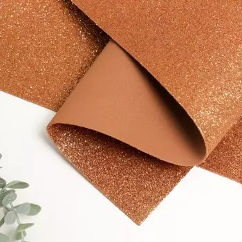 Фоамиран глиттерный 1,8 мм (Бронза) 60х70 см