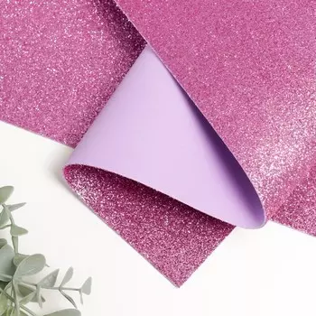 Фоамиран глиттерный 1,8 мм (Пыльная роза) 60х70 см