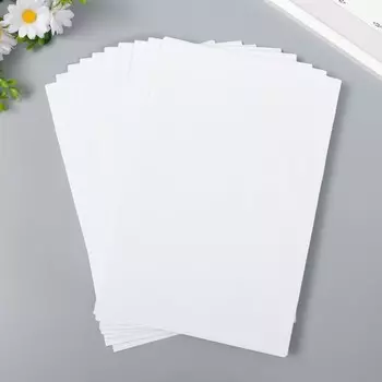 Фоамиран глиттерный 1 мм, 20х30 см, цв. белый (набор 10 листов)