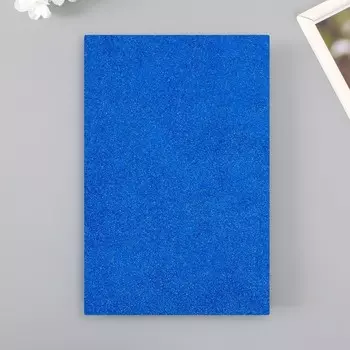 Фоамиран глиттерный 2 мм, 20х30 см, синий