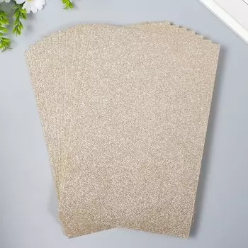 Фоамиран глиттерный Magic 4 Hobby 2 мм, цв.бежевый, 20х30 см