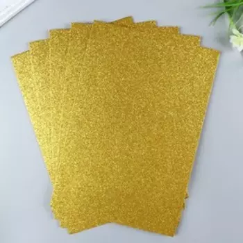 Фоамиран глиттерный Magic 4 Hobby 2 мм, золото, 2030 см