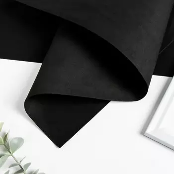 Фоамиран матовый 50х50см 1 мм, чёрный