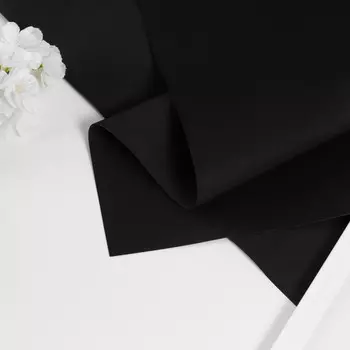 Фоамиран матовый 60х70 см, 1 мм, чёрный