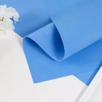 Фоамиран матовый 60х70 см, 1 мм, сине-голубой