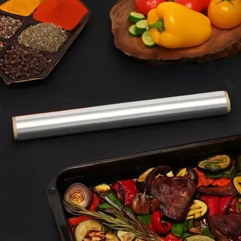 Фольга алюминиевая пищевая "UPAK LAND" 29 см х 20 м, 9 мкм