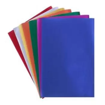 Фольга цветная перламутровая А4, 7 листов, 7 цветов "Радужные цветы", 100 г/м²