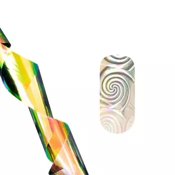 Фольга переводная для литья в банке POLE, серебряный гипноз