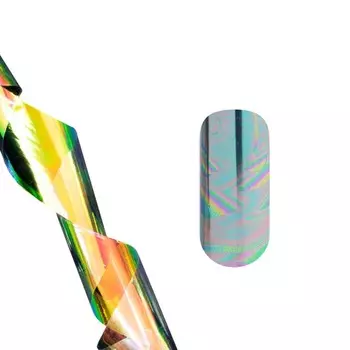 Фольга переводная для литья в банке POLE, голографические волны