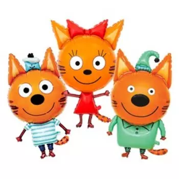 Фольгированные шары «Три кота», фигура, набор 3 шт.