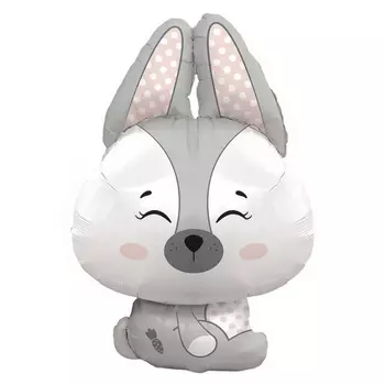 Воздушный шар фольгированный 37" «Зайчик. Волшебный лес», фигура